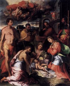 Adoration Of The Child — Perino Del Vaga (piero Buonaccorsi), Mannerist Style