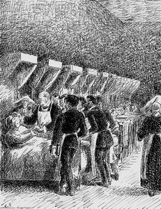 In The Hospital — Camille Pissarro, Impressionism