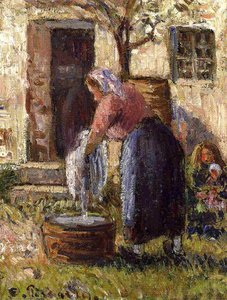 The Laundry Woman — Camille Pissarro, Impressionism