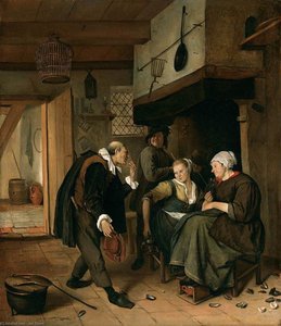 An Old To Young Girl — Jan Havickszoon Steen, Baroque