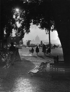 Pincio Gardens, Rome: View Overlooking The City — Edwin Smith