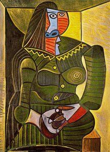 Frau Im Grünen 1 — Pablo Picasso, Cubism