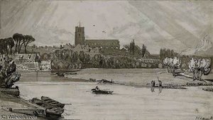 The Church Of Saint Michael Looking Across The River Waveney, Beccles, Suffolk — John Sell Cotman