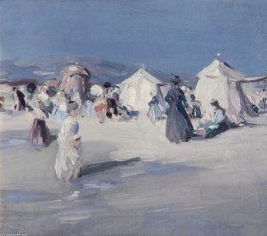 Grey Day, Paris Plage — John Duncan Fergusson
