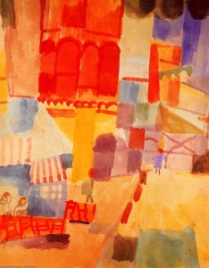 The Halfaouine Square In Tunis — Paul Klee, Expressionist Abstraction