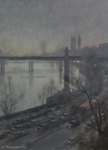 The Embankment With Cleopatra's Needle, Painted From The Savoy Hotel — Edward Seago