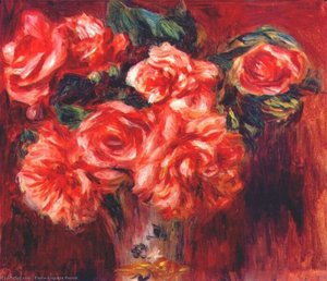 Moss Roses — Pierre-auguste Renoir, Impressionism