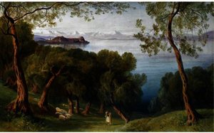 Corfu From The Village Of Ascension — Edward Lear, Romanticism