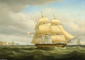 Hms 'undaunted' Off Dover — Thomas Whitcombe