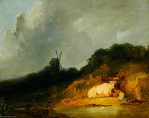 Cattle Sheltering — Henry Thomas Dawson