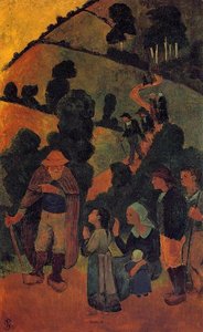 Bretons On A Path — Paul Sérusier, Synthetism