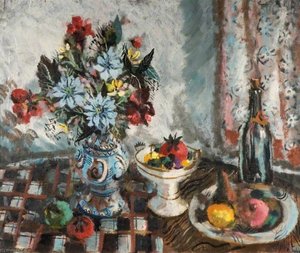 Still Life With Fruit And Flowers — Rowland Suddaby