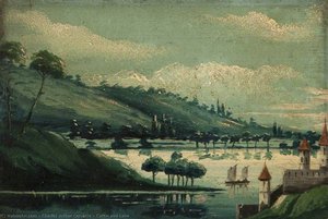 Castle And Lake — Charles Arthur Gervaise