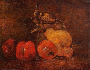 Still Life Mit Birnen Und Äpfeln — Gustave Courbet, Contemporary Realism