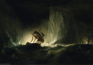 Hms 'erebus' Passing Through The Chain Of Bergs, 1842 — Richard Brydges Beechey