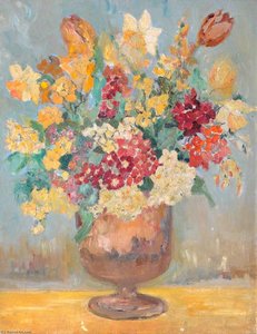 Sweet Williams in a Vase
