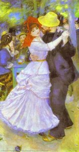 Baile En Bougival — Pierre-auguste Renoir, Impressionism