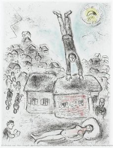 Illustration Für Louis Aragon's Werk „einer Spricht Ohne Zu Sprechen“ — Marc Chagall