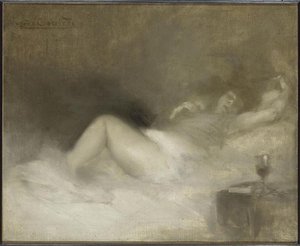 Femme Nue Couchée — Eugène Anatole Carrière