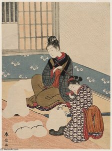 Twilight Snow Of The Floss — Suzuki Harunobu
