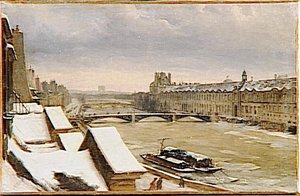 Vue De La Grande Galerie Du Louvre — Hippolyte Victor Valentin Sebron, Romanticism