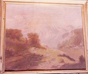 (mountain Scene With Fjord), (painting) — Charles A Hackett
