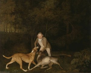 Freeman, The Earl of Clarendon's Gamekeeper, with a Dying Doe and Hound