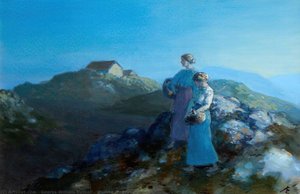 Women On Hillside — George William Russell