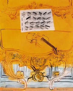 The Console With The Violin Yellow — Raoul Dufy, Fauvism