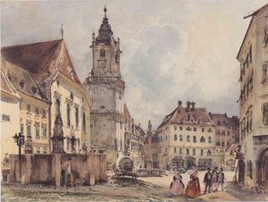 The Main Square In Bratislava — Rudolf Von Alt