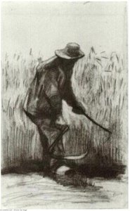 Peasant With Sickle, Seen From The Back — Vincent Willem Van Gogh