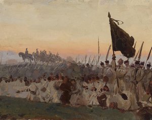 Scythemen, Sketch For “racławice” — Юзеф Хелмоньский