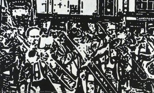 Durham Miners' Gala (left Panel) — George Fennel Robson