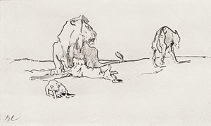 The Lion And The Wolf — Valentin Alexandrovich Serov
