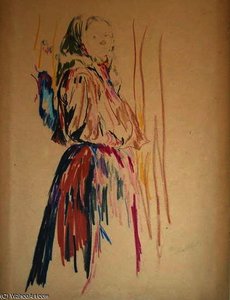 The Sketch Of The Girl — Filipp Andreevich Maliavin