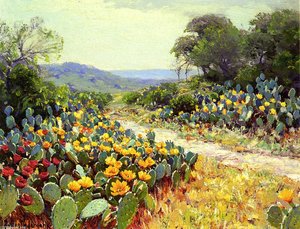 Cactus In Bloom — Robert Julian Onderdonk, Impressionism