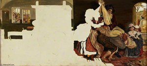 Unfinished Sketch For 'john Kay, Inventor Of The Fly Shuttle — Ford Madox Brown