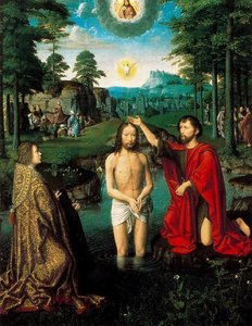 Tríptico Del Bautismo De Cristo — Gerard David