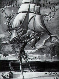 Victoria - Mujer Transformándose en un Barco con Ángeles, 1945