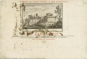 Verso: Fragment Of The Etched Title Page — Giovanni Battista Piranesi, Neoclassicism