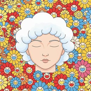 Serene Strahlkraft Inmitten Eines Kaleidoskops Aus Lebendigen Geometrischen Blumenträumen — Laurent Charpentier, Pop-art