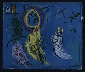 Moses With The Burning Bush — Marc Chagall