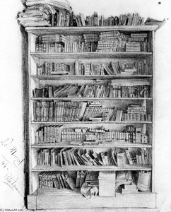 Dr Puhlmann's Bookcase — Adolph Von Menzel
