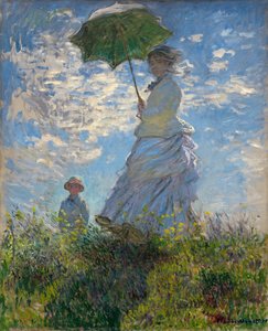 Die Promenade, Frau Mit Einem Sonnenschirm — Claude Monet