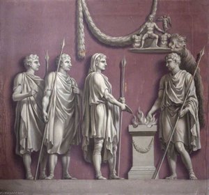 The Emperor Trajan Sacrificing To Mars Victorious (from The Arch Of Constantine) — Francis Hayman, Rococo