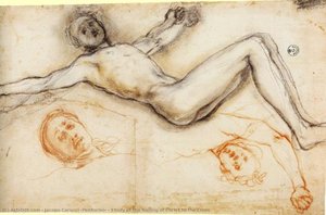 Study Of The Nailing Of Christ To The Cross — Jacopo Carucci, Mannerist