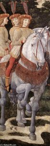 Procession Of The Middle King (detail) (10) — Benozzo Gozzoli