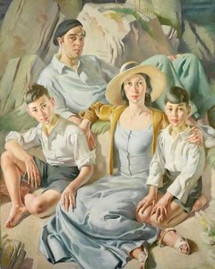 The Family At Polperro — Bernard Fleetwood-walker