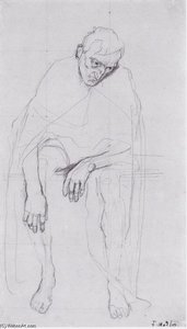 Study Of The Disappointed Souls Or Weary Of Life — Ferdinand Hodler