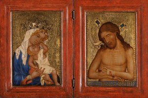 Diptych: Mary With The Child And Christ As The Man Of Sorrows — Maestro Teodorico